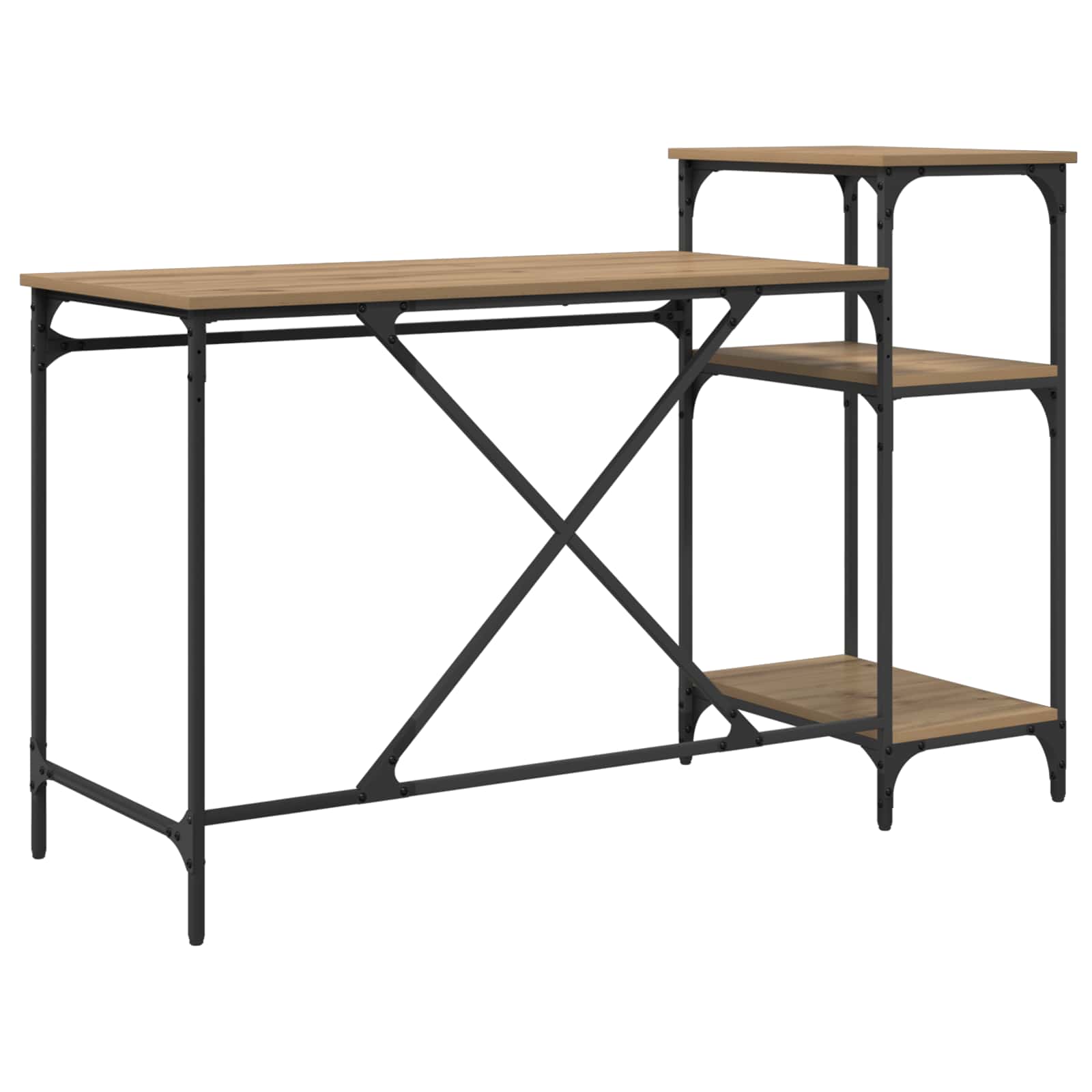Bureau Chêne artisanal Bois d'ingénierie 135 x 50 x 90 cm - XIOS