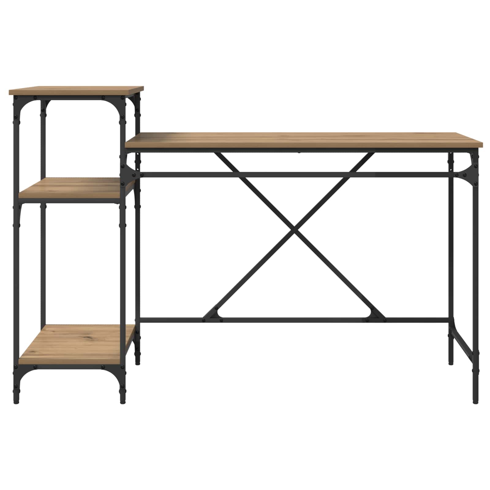 Bureau Chêne artisanal Bois d'ingénierie 135 x 50 x 90 cm - XIOS