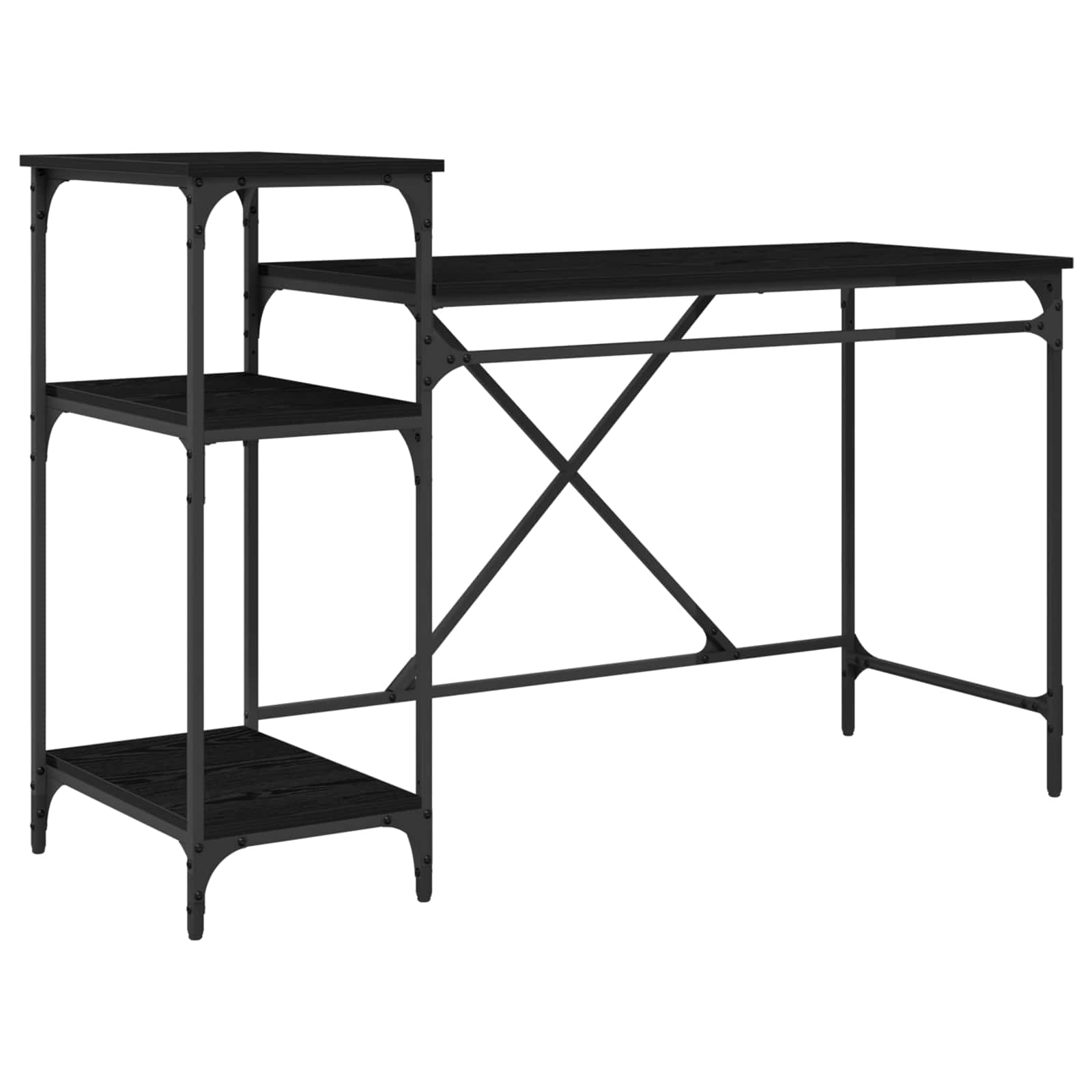 Bureau Chêne noir 135 x 50 x 90 cm Bois d'ingénierie - XIOS
