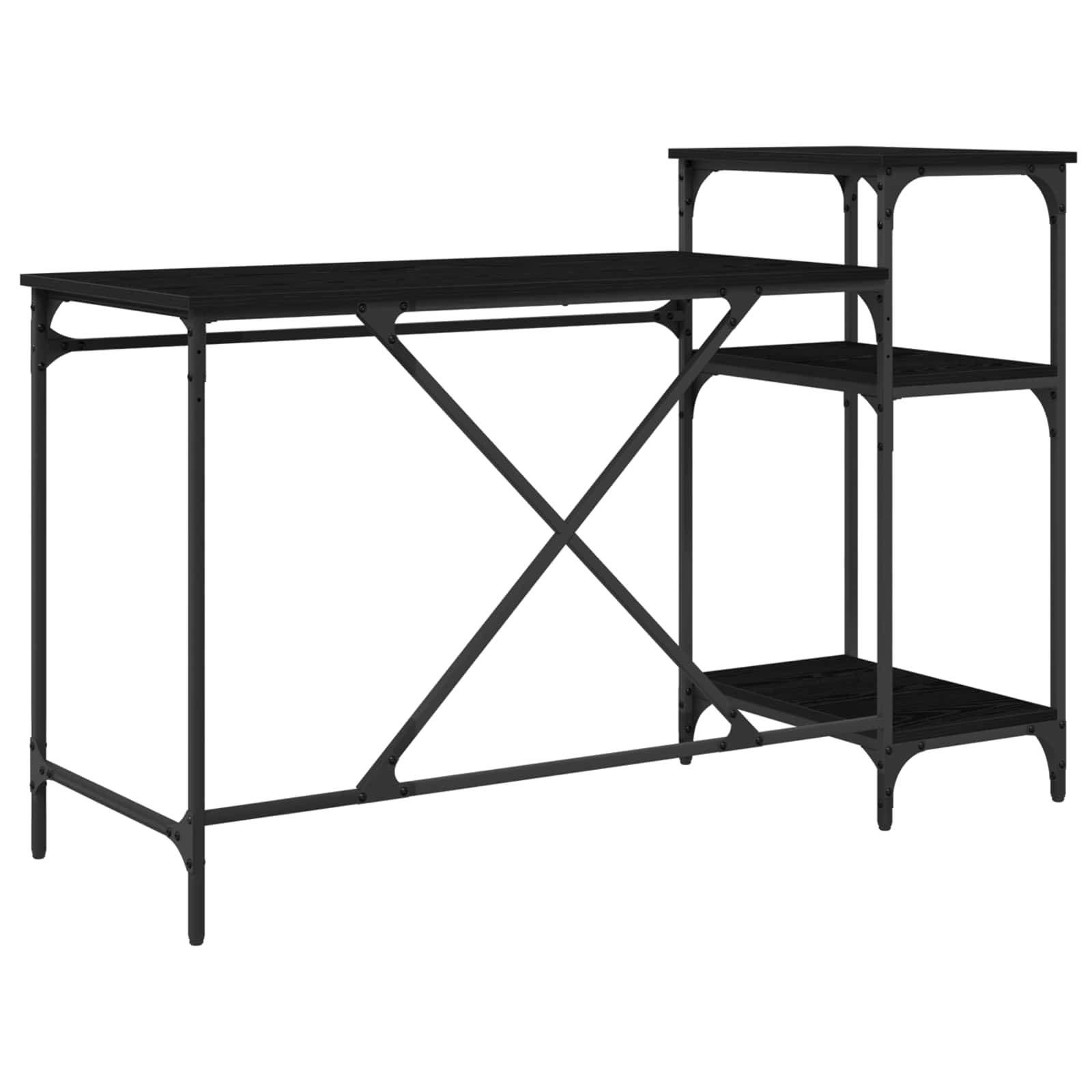 Bureau Chêne noir 135 x 50 x 90 cm Bois d'ingénierie - XIOS