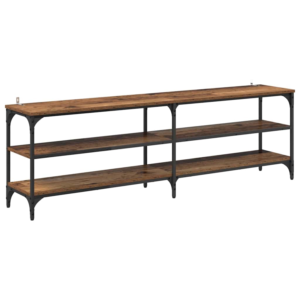 Meuble TV Bois Ancien 160 x 30 x 50 cm Bois d'ingénierie et fer - XIOS
