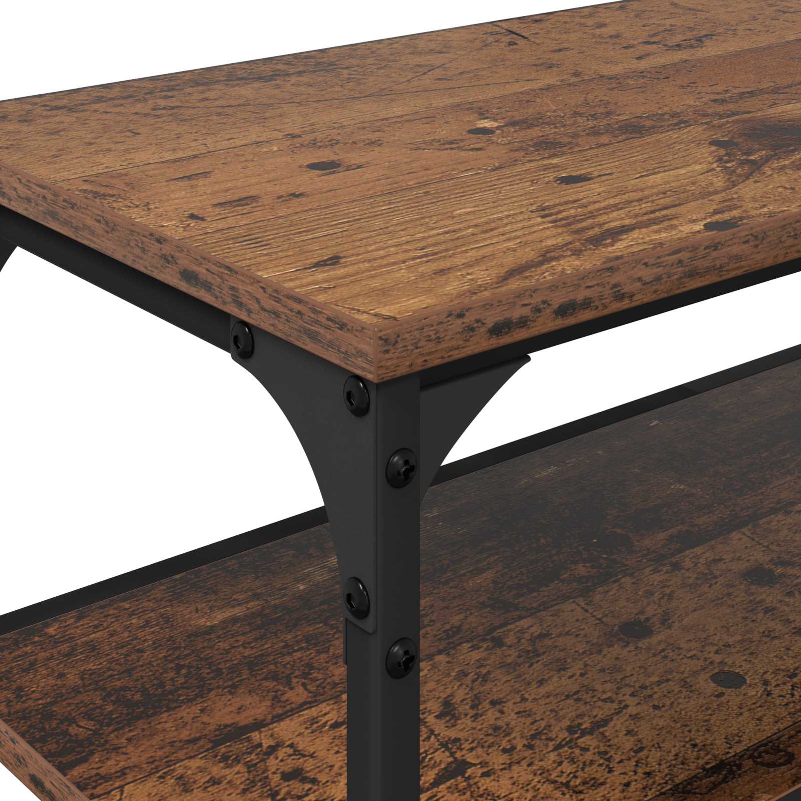 Meuble TV Bois Ancien 200 x 30 x 50 cm Bois d'ingénierie et fer - XIOS