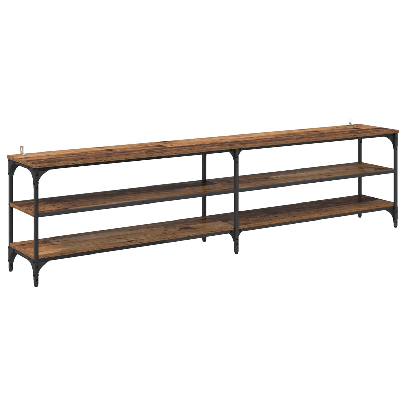 Meuble TV Bois Ancien 200 x 30 x 50 cm Bois d'ingénierie et fer - XIOS