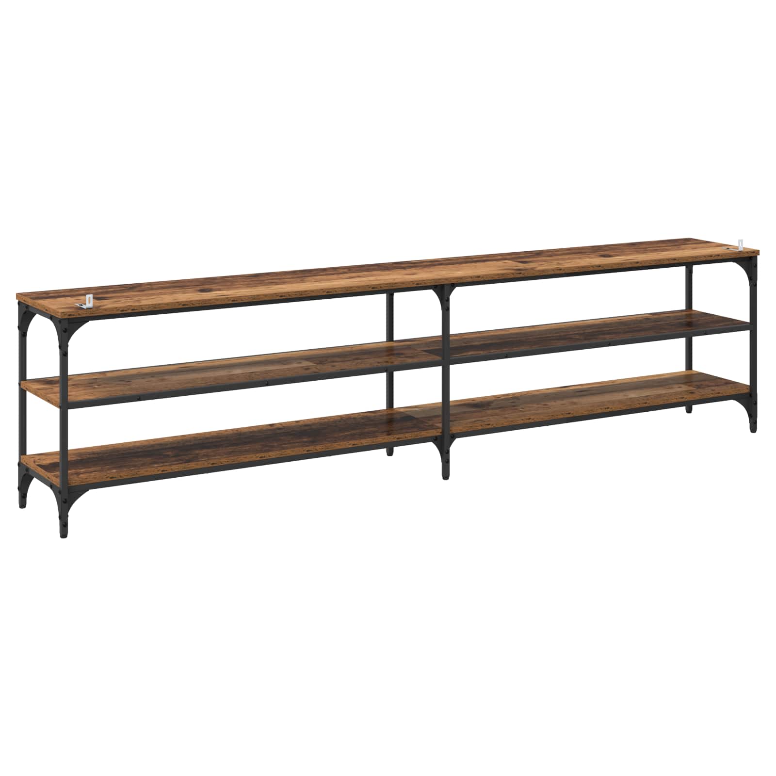Meuble TV Bois Ancien 200 x 30 x 50 cm Bois d'ingénierie et fer - XIOS
