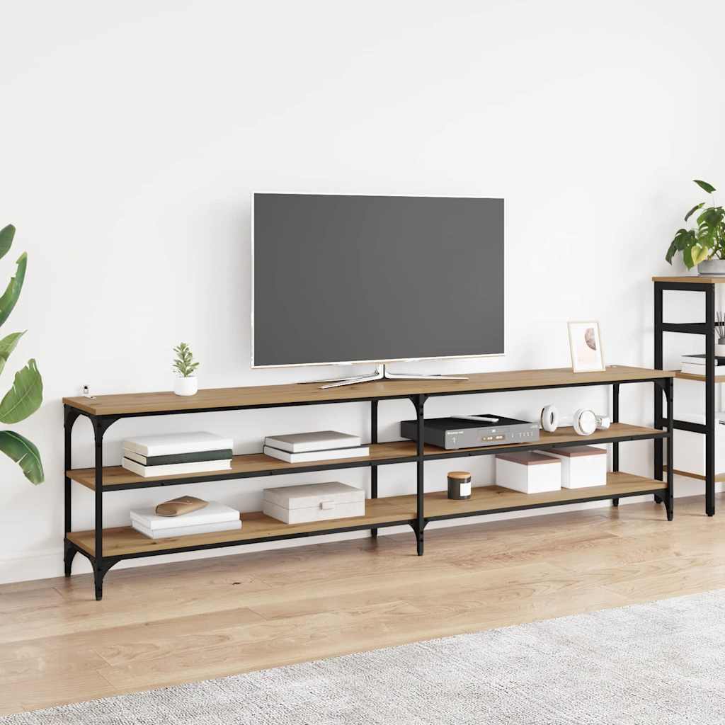 Meuble TV Chêne artisanal 200 x 30 x 50 cm - XIOS