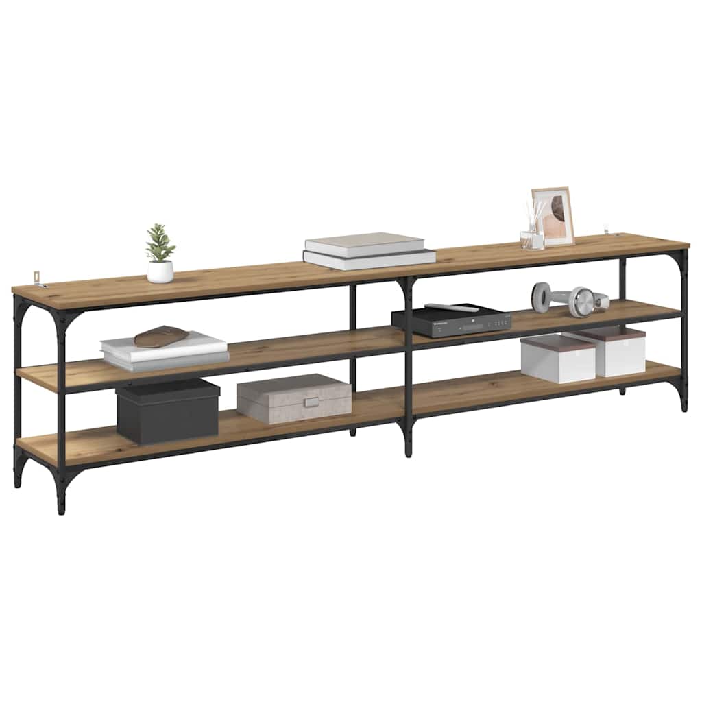 Meuble TV Chêne artisanal 200 x 30 x 50 cm - XIOS