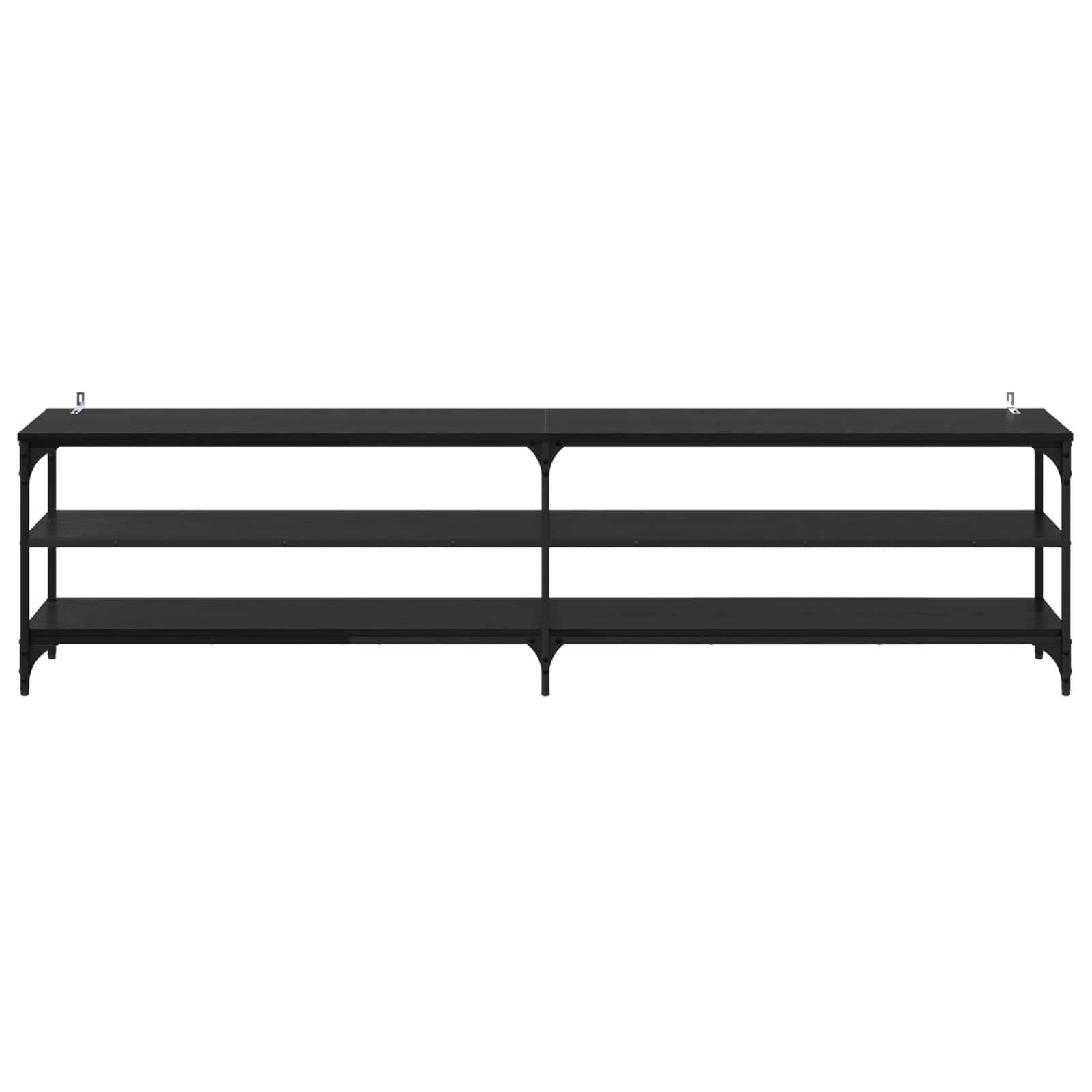 Meuble TV Chêne noir 200 x 30 x 50 cm Bois d'ingénierie et fer - XIOS
