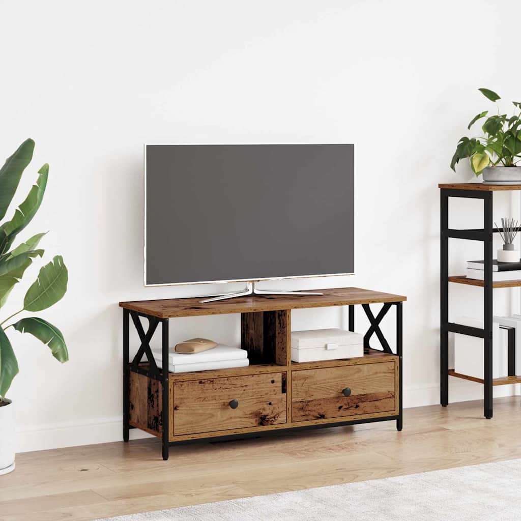 Meuble TV avec tiroir Bois Ancien 90 x 33 x 45 cm - XIOS