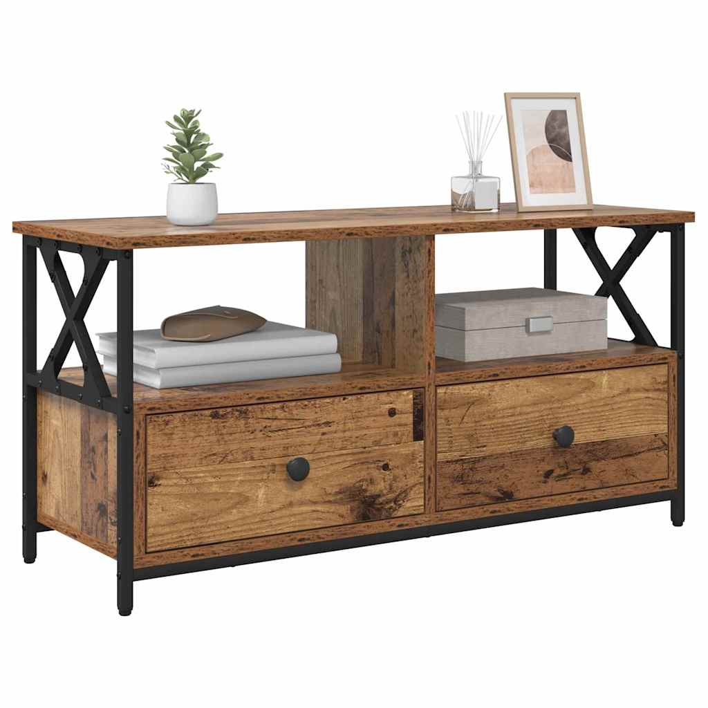 Meuble TV avec tiroir Bois Ancien 90 x 33 x 45 cm - XIOS