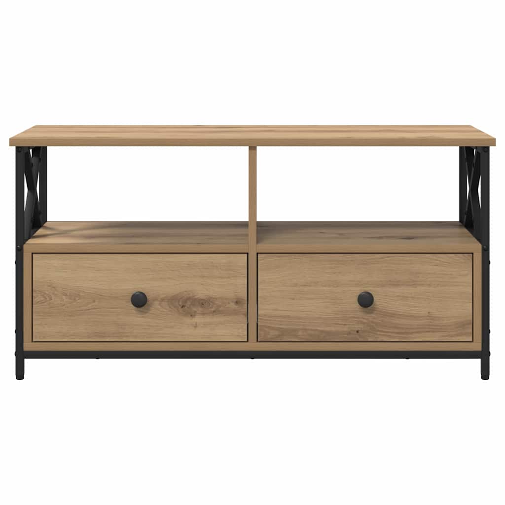 Meuble TV avec tiroir Chêne artisanal 90 x 33 x 45 cm - XIOS