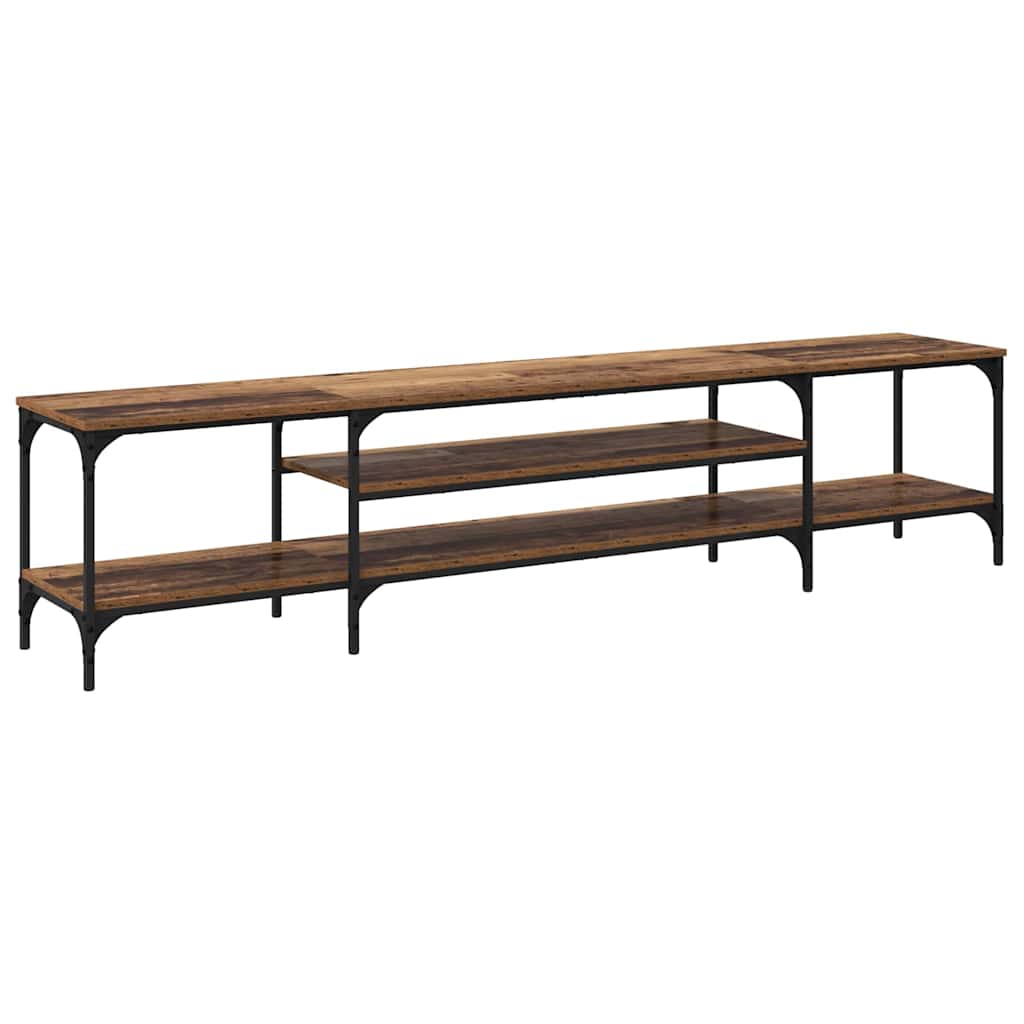 Meuble TV Bois Ancien 201 x 35 x 45 cm Bois d'ingénierie et fer - XIOS