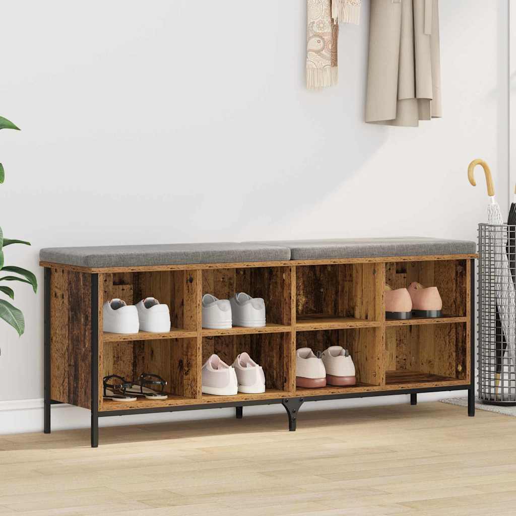 Cabinet à chaussures avec étagère Bois Ancien 131 x 35 x 50 cm - XIOS