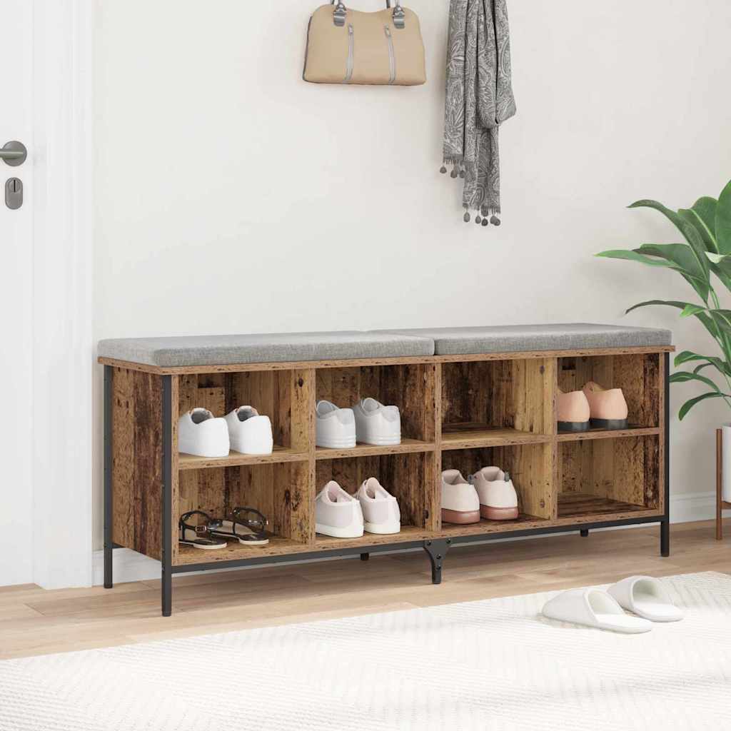 Cabinet à chaussures avec étagère Bois Ancien 131 x 35 x 50 cm - XIOS