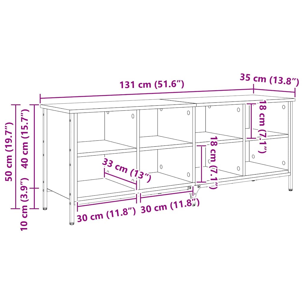 Cabinet à chaussures avec étagère Bois Ancien 131 x 35 x 50 cm - XIOS