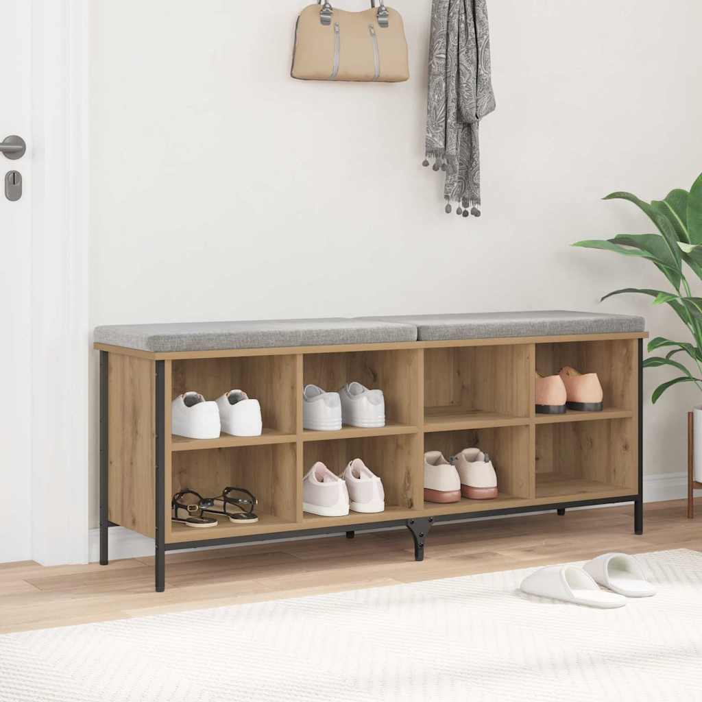 Cabinet à chaussures Chêne artisanal 131 x 35 x 50 cm - XIOS