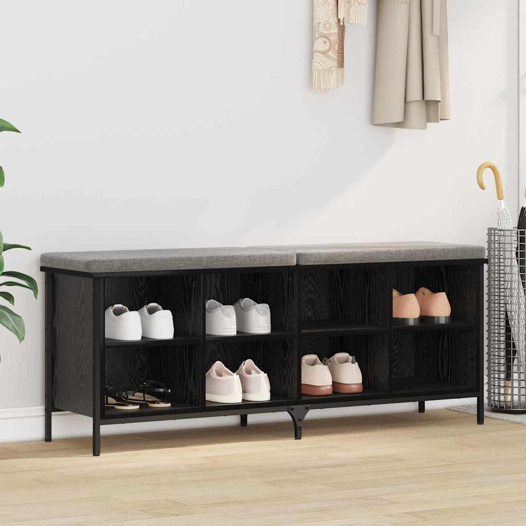 Cabinet à chaussures avec étagère Chêne noir 131 x 35 x 50 cm - XIOS