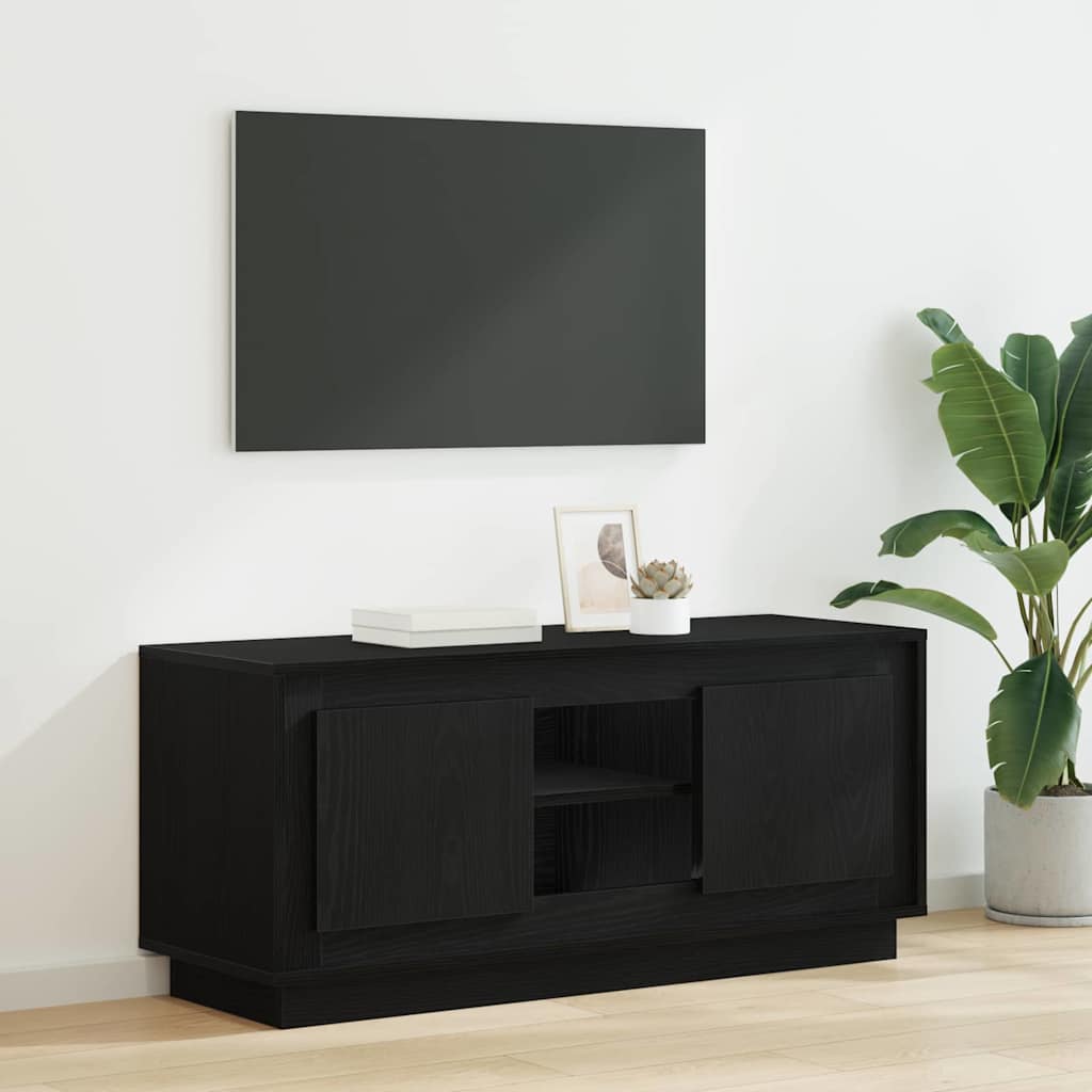 Meuble TV 102 x 35 x 45 cm Chêne noir Bois d'ingénierie - XIOS