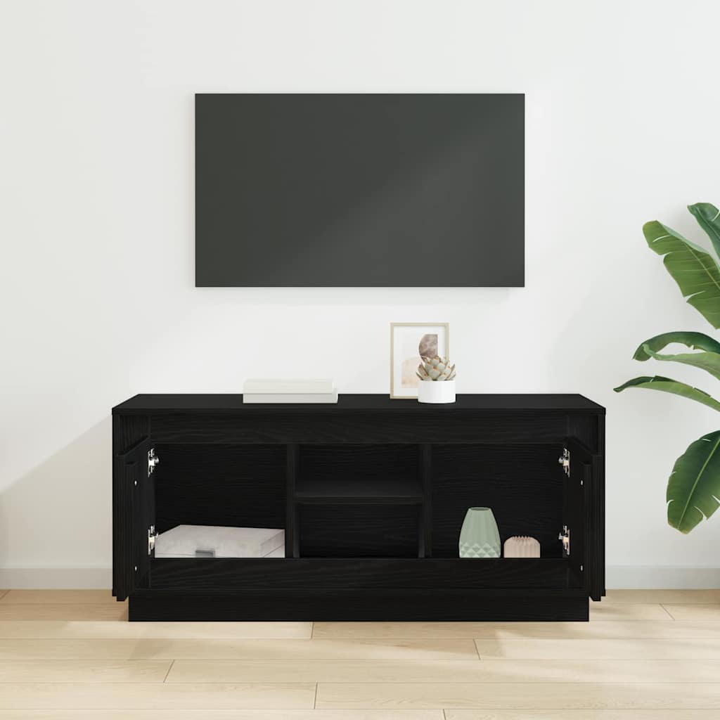 Meuble TV 102 x 35 x 45 cm Chêne noir Bois d'ingénierie - XIOS