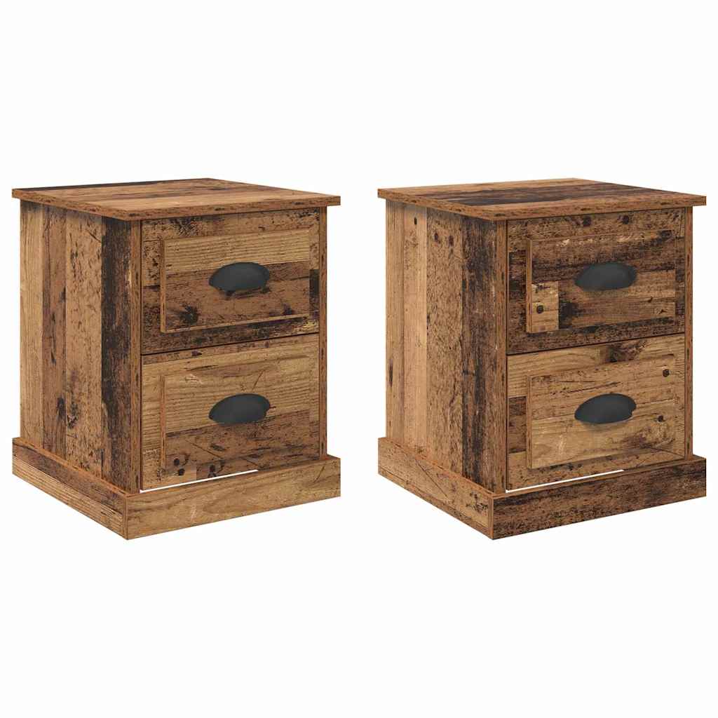 Cabinet de chevet 2 pcs Bois ancien 39 x 39 x 47.5 cm