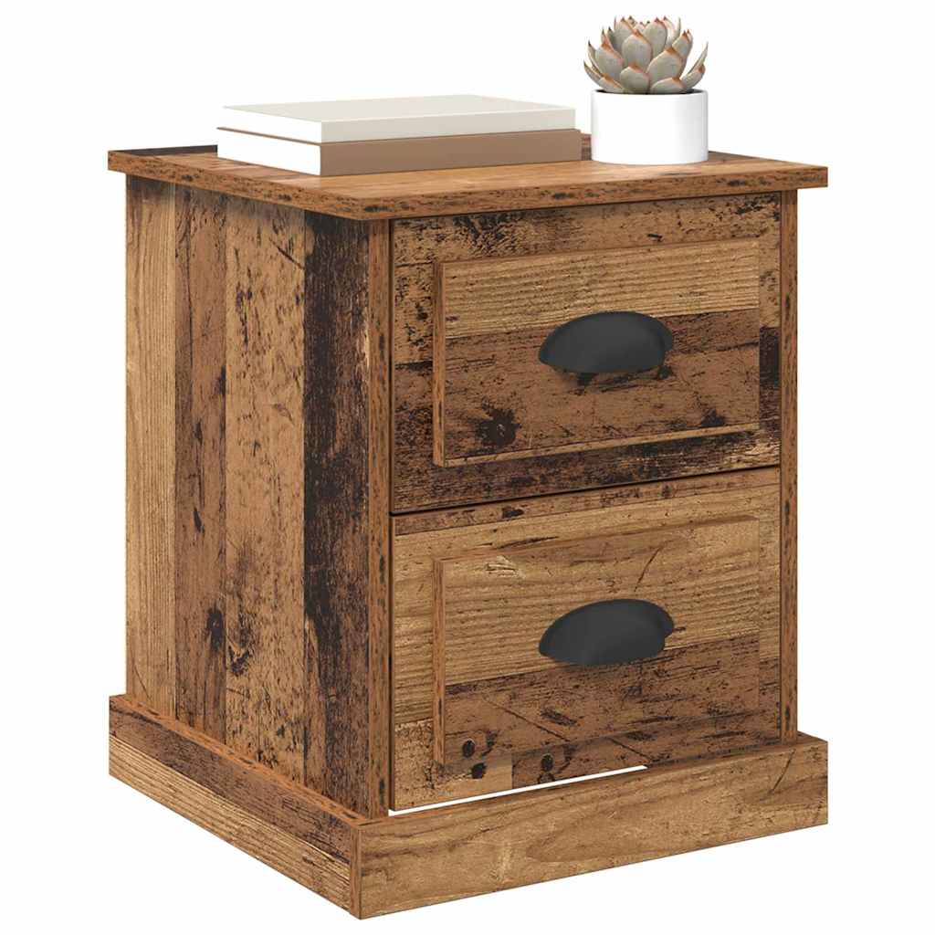 Cabinet de chevet 2 pcs Bois ancien 39 x 39 x 47.5 cm