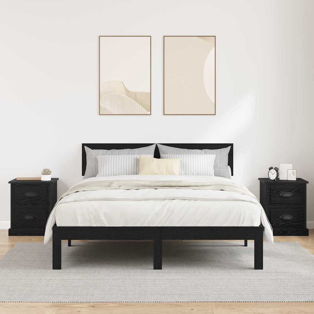 Cabinet de chevet 2 pcs Chêne noir 39 x 39 x 47.5 cm - XIOS