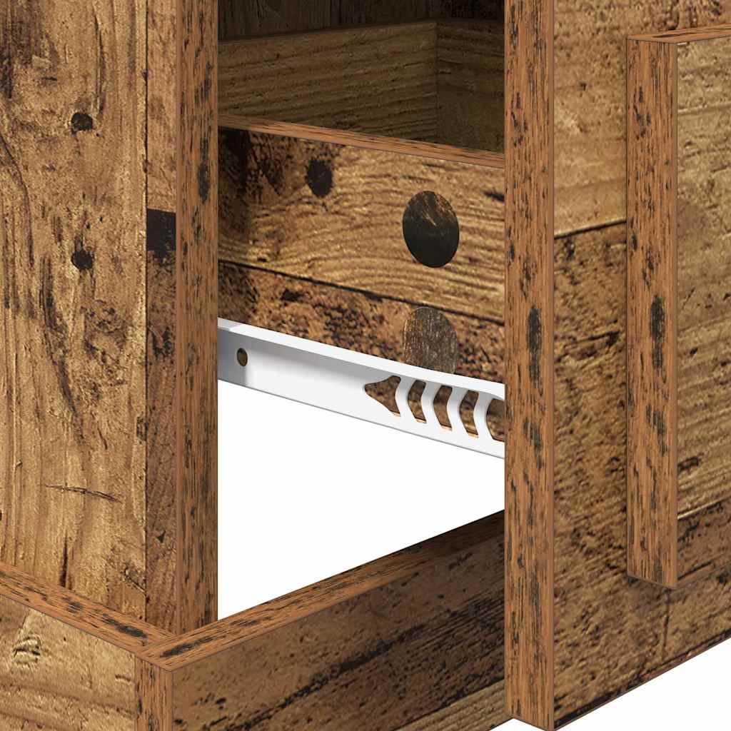 Cabinet de chevet avec tiroir Bois Ancien 39 x 39 x 67,5 cm - XIOS