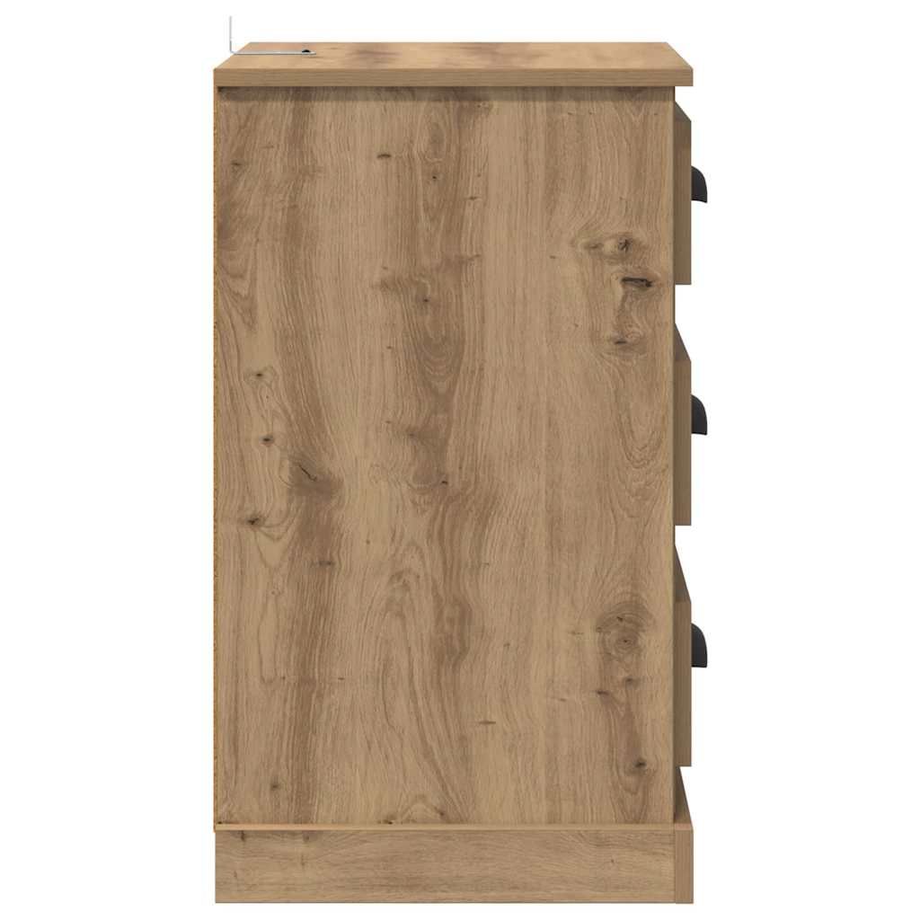 Cabinet de chevet avec tiroir Chêne artisanal 39 x 39 x 67,5 cm - XIOS