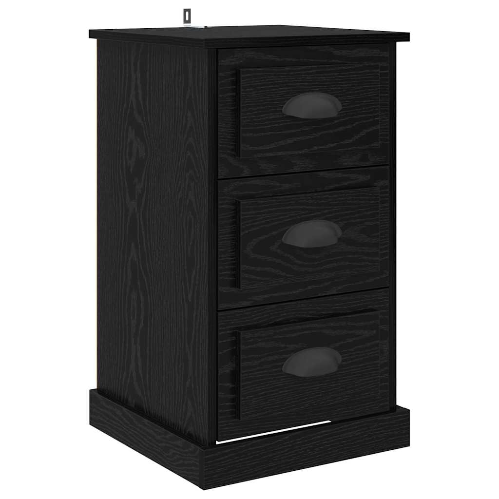 Cabinet de chevet avec tiroir Chêne noir 39 x 39 x 67,5 cm