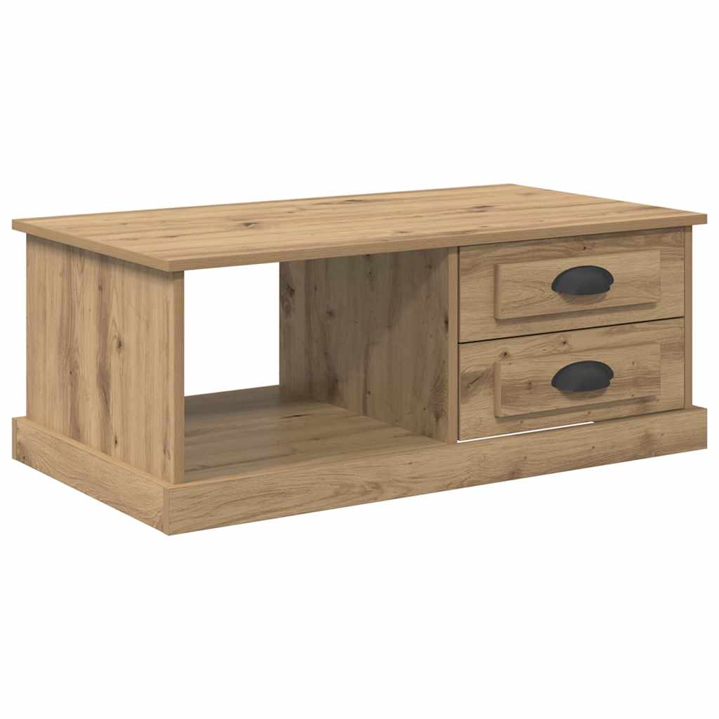 Table basse Chêne artisanal 90 x 50 x 35 cm Bois d'ingénierie - XIOS