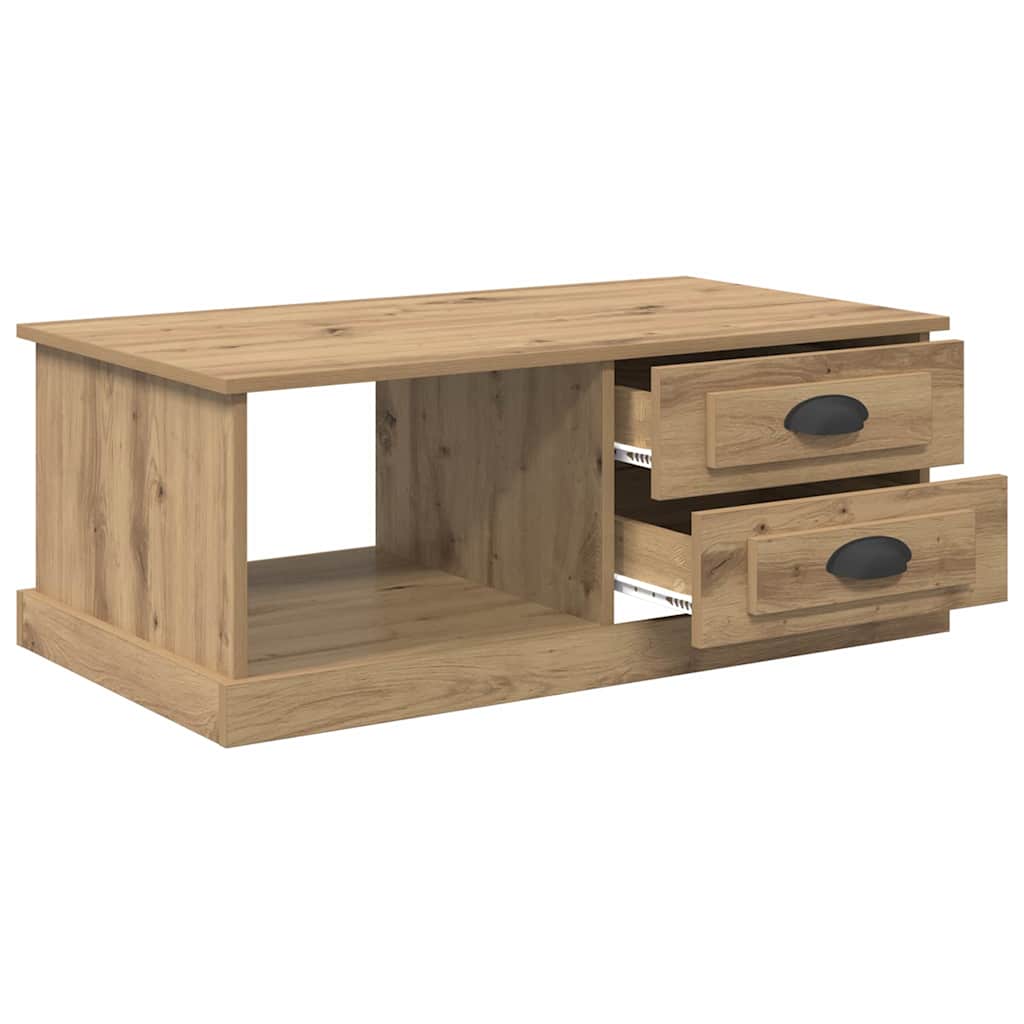 Table basse Chêne artisanal 90 x 50 x 35 cm Bois d'ingénierie - XIOS