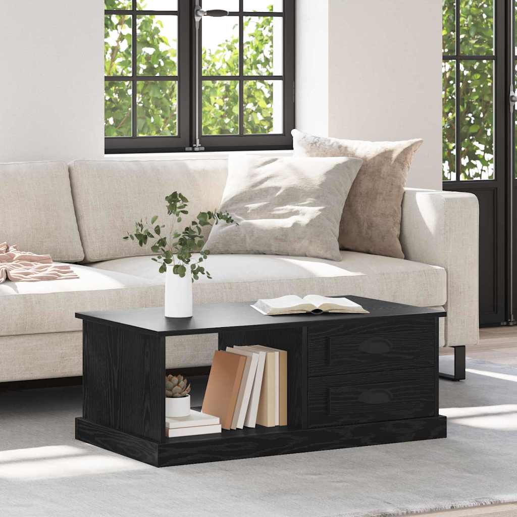 Table basse Chêne noir 90 x 50 x 35 cm Bois d'ingénierie - XIOS