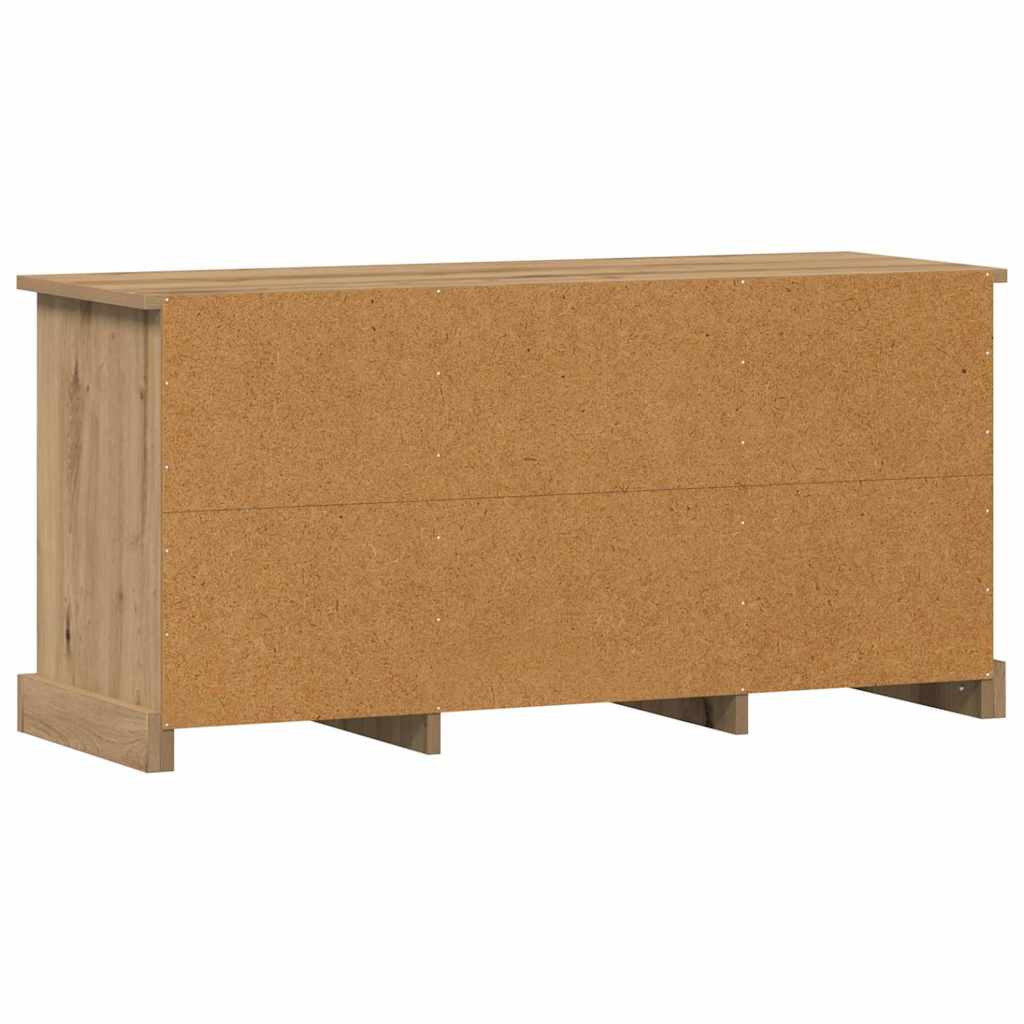 Meuble TV Chêne artisanal 99,5 x 35,5 x 48 cm Bois d'ingénierie - XIOS