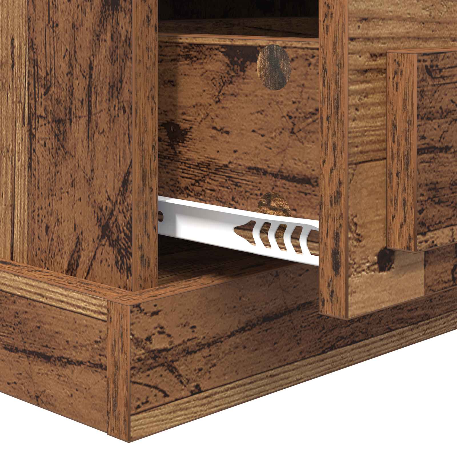 Cabinet de chevet avec tiroir 2 pcs Bois ancien 36 x 43 x 60 cm - XIOS