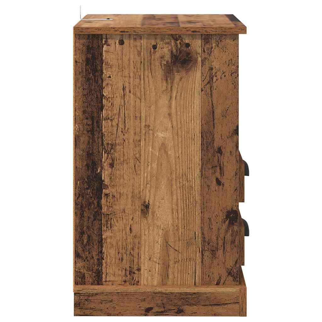 Cabinet de chevet avec tiroir 2 pcs Bois ancien 43 x 36 x 60 cm - XIOS