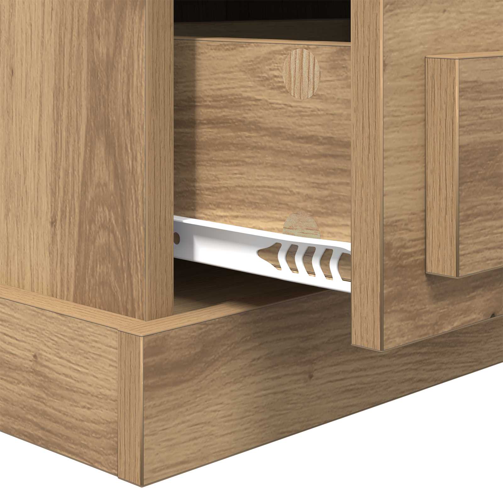 Cabinet de chevet 2 pc Chêne artisanal 36 x 43 x 60 cm - XIOS
