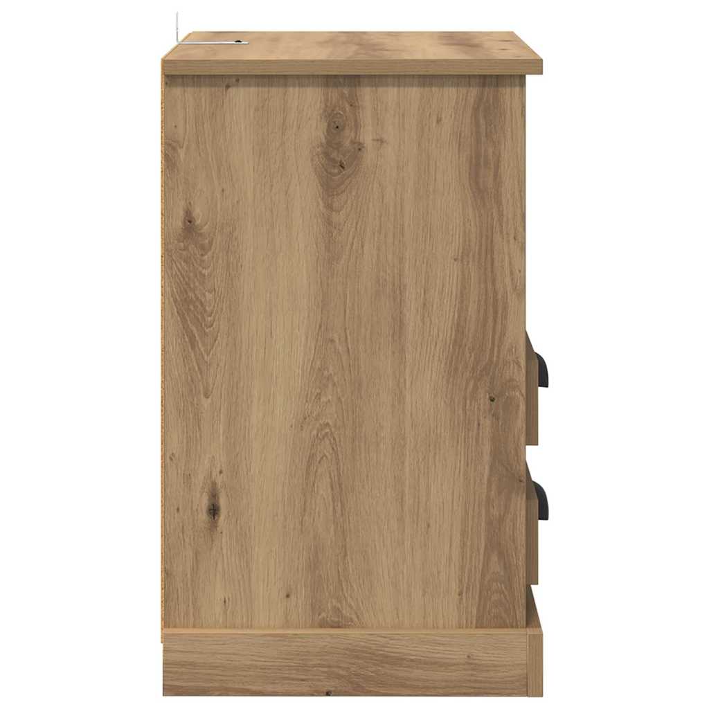 Cabinet de chevet 2 pcs chêne artisanal 43 x 36 x 60 cm - XIOS