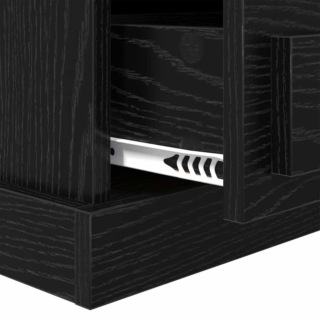 Cabinet de chevet avec tiroir 2 pcs Chêne noir 43 x 36 x 60 cm - XIOS