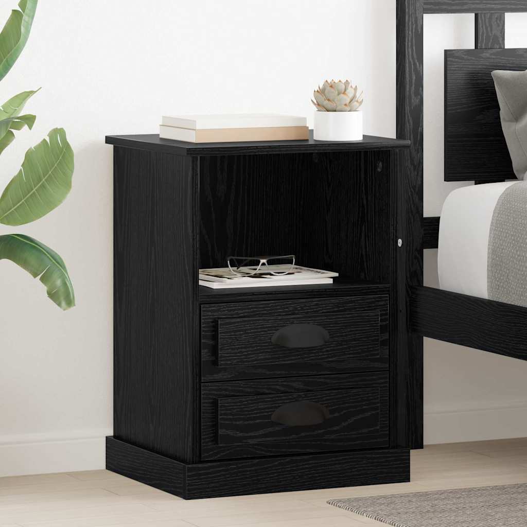 Cabinet de chevet avec tiroir 2 pcs Chêne noir 43 x 36 x 60 cm - XIOS