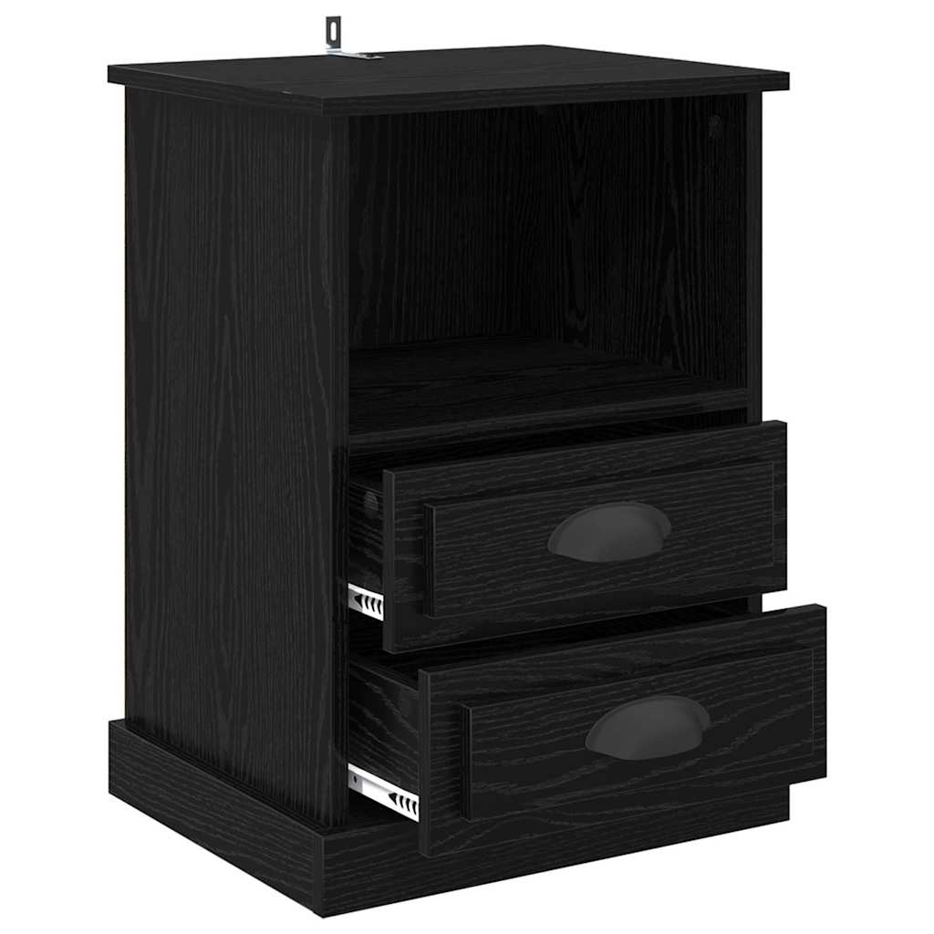 Cabinet de chevet avec tiroir 2 pcs Chêne noir 43 x 36 x 60 cm - XIOS