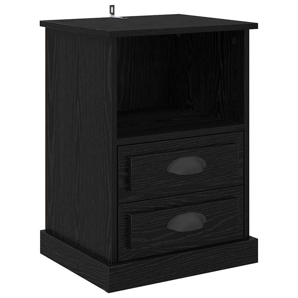 Cabinet de chevet avec tiroir 2 pcs Chêne noir 43 x 36 x 60 cm - XIOS
