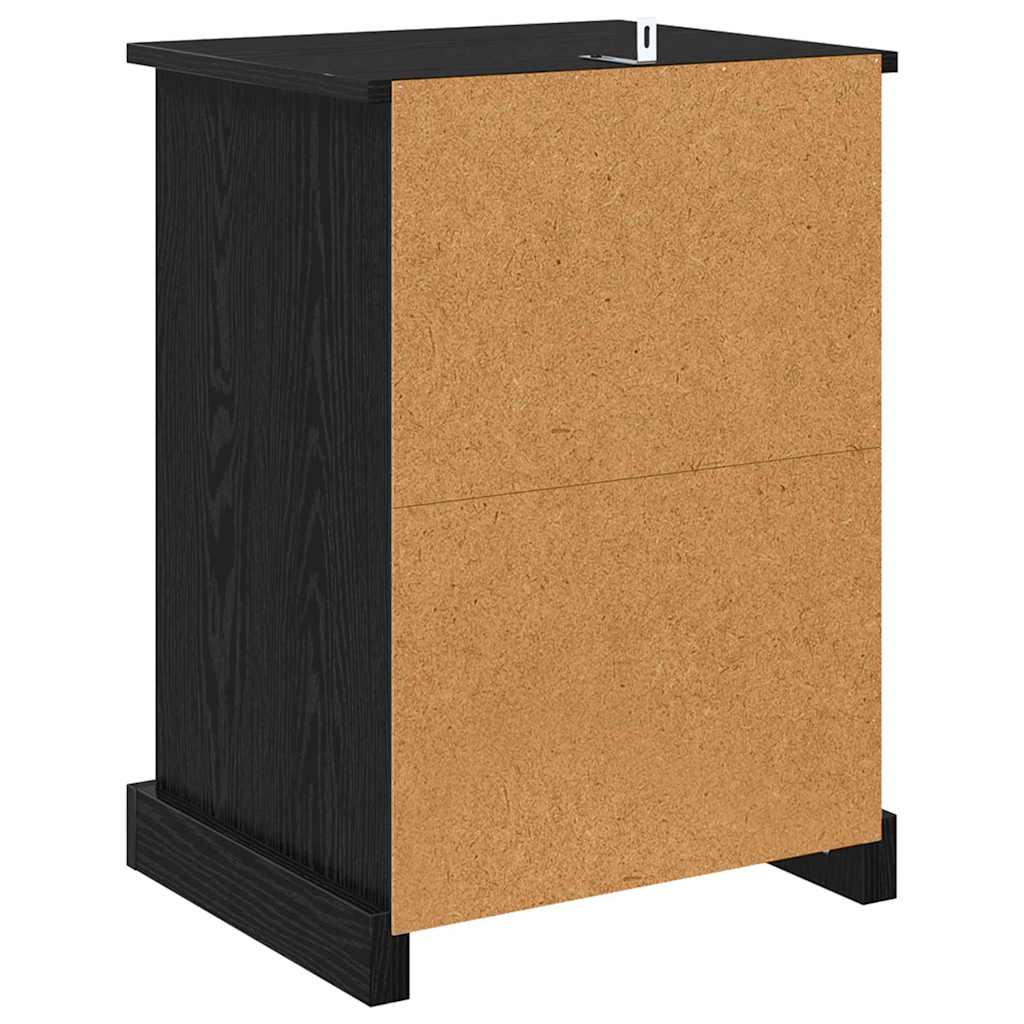 Cabinet de chevet avec tiroir 2 pcs Chêne noir 43 x 36 x 60 cm - XIOS
