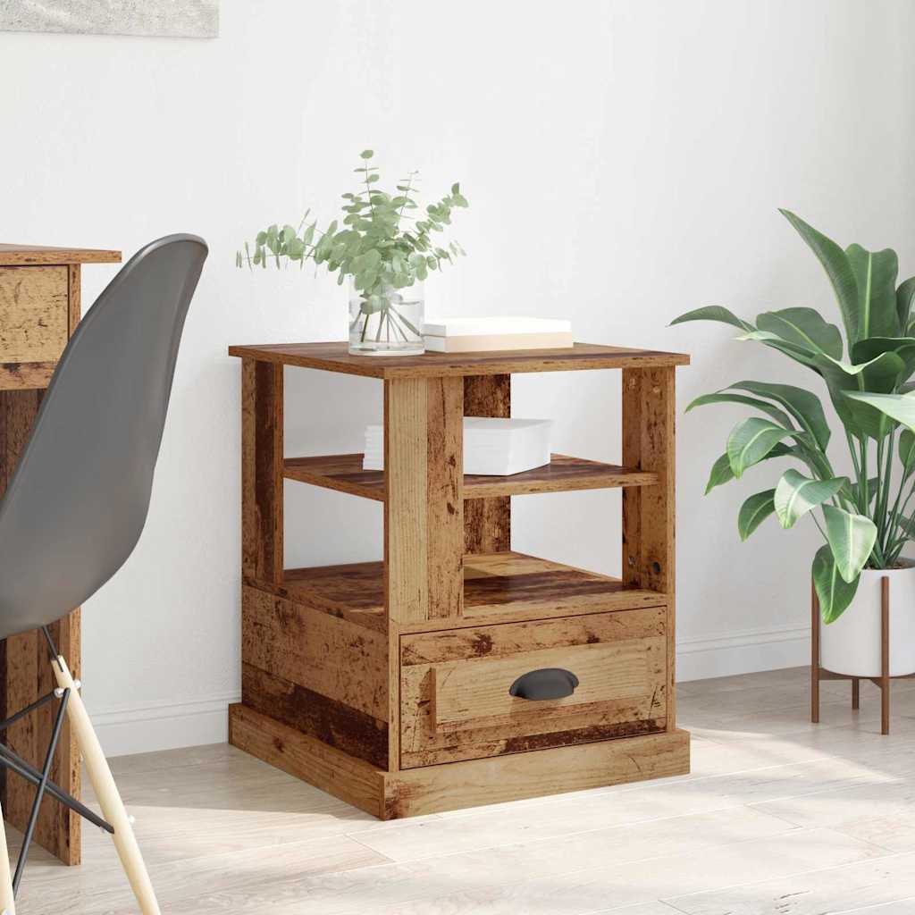Cabinet de chevet Bois ancien 50 x 50 x 60 cm Bois d'ingénierie - XIOS