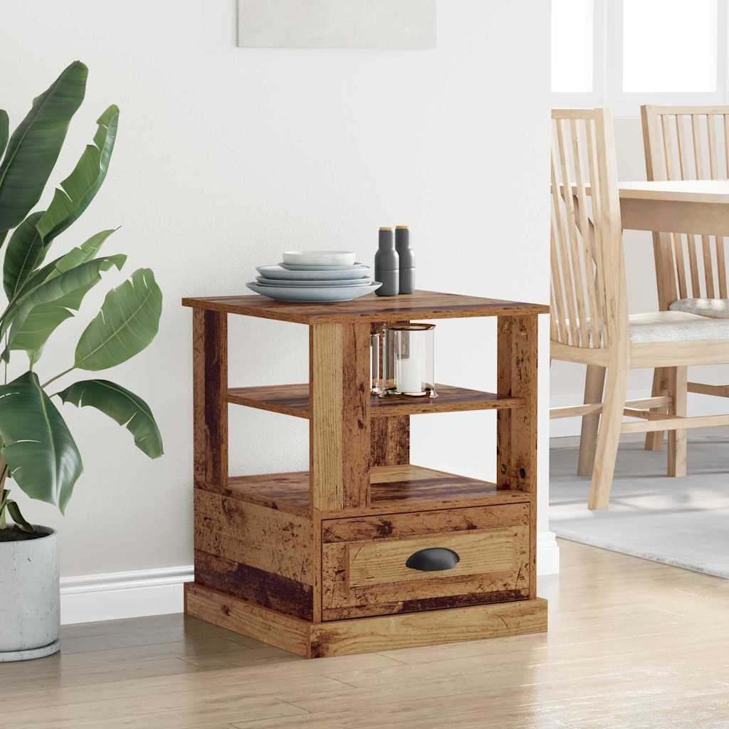 Cabinet de chevet Bois ancien 50 x 50 x 60 cm Bois d'ingénierie - XIOS