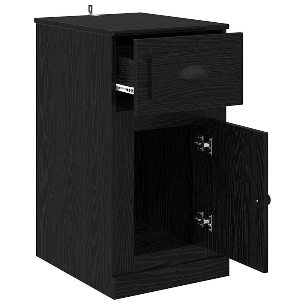 Meuble d'appoint 40 x 50 x 75 cm Bois d'ingénierie Chêne noir - XIOS