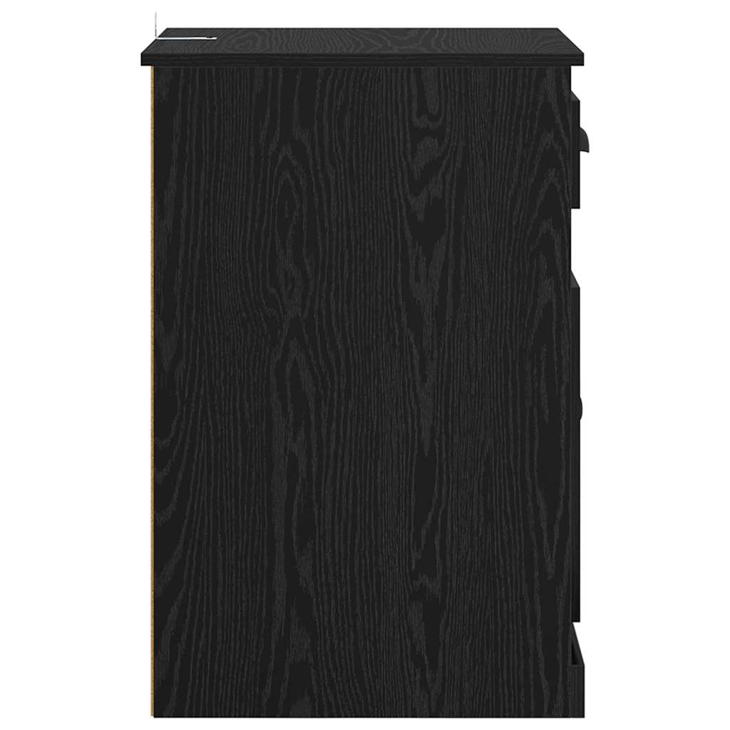 Meuble d'appoint 40 x 50 x 75 cm Bois d'ingénierie Chêne noir - XIOS