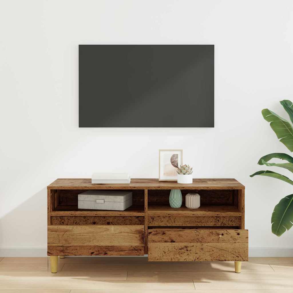 Meuble TV Bois Ancien 100 x 34,5 x 44,5 cm Bois d'ingénierie - XIOS