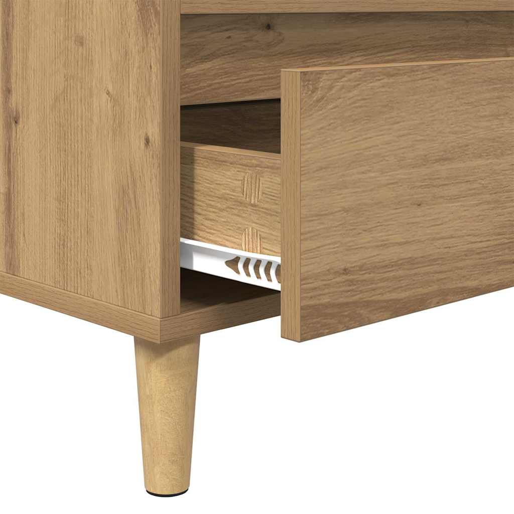 Meuble TV avec tiroir Chêne artisanal 100 x 34,5 x 44,5 cm - XIOS