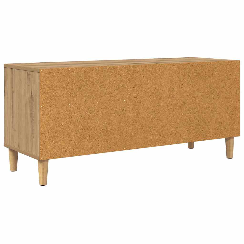 Meuble TV avec tiroir Chêne artisanal 100 x 34,5 x 44,5 cm - XIOS