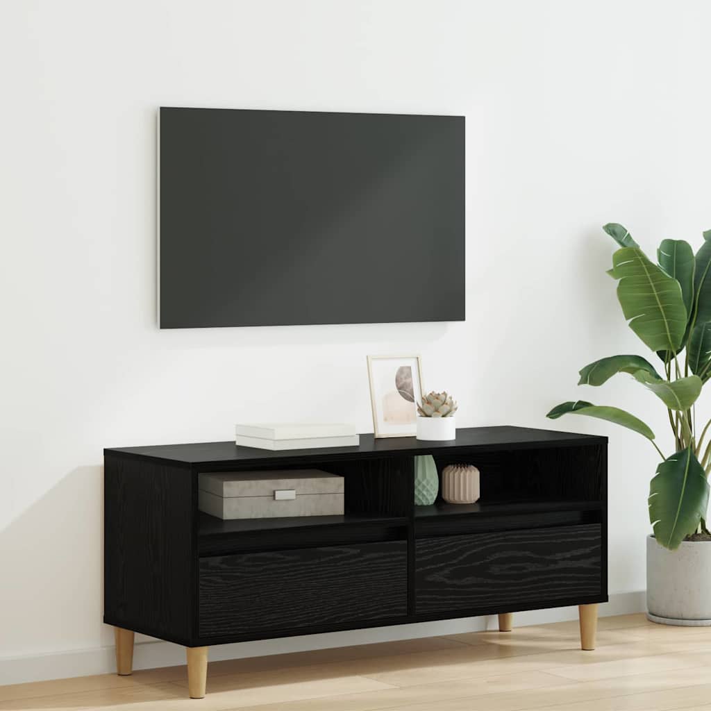 Meuble TV Chêne noir 100 x 34,5 x 44,5 cm Bois d'ingénierie - XIOS