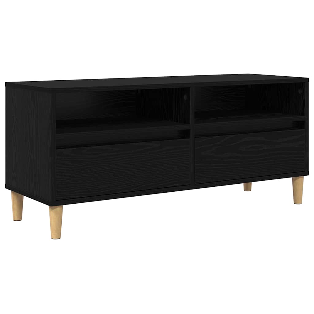 Meuble TV Chêne noir 100 x 34,5 x 44,5 cm Bois d'ingénierie - XIOS